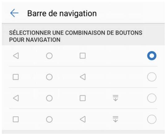 HONOR NC - Configurer la disposition de votre barre de navigation - 1