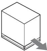 SONY BDV-E780 - En cas d'installation du caisson de graves avec sa face étroite orientée vers l'avant - 1