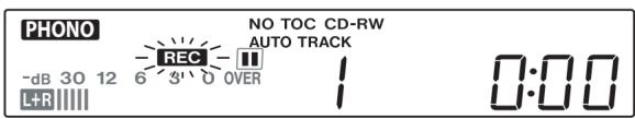 TEAC LP-R550 USB - Appuyez sur la touche RECORD. - 2
