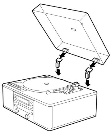 TEAC LP-R550 USB - Pour mettre en place le couvercle de la platine - 1