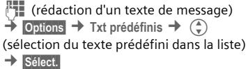 SIEMENS A65 - Utilisation de textes prédéfinis - 1