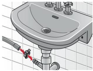 BOSCH WKD28542FF - Évacuation dans un siphon - 1