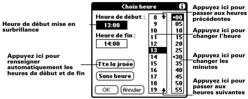 PALM m100 - Pour planifier un événement à la date du jour : - 3