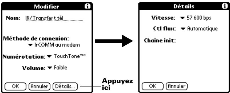 PALM m100 - Pour créer une connexion ircomm au modem : - 2