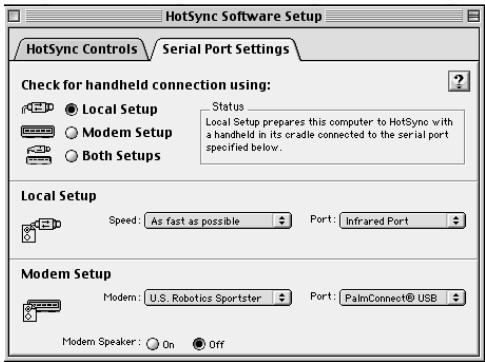 PALM m100 - Pour configurer hotsync manager pour la communication par infrarouge sur un macintosh : - 1