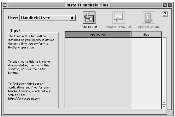 PALM m100 - Pour installer un logiciel tiers sur votre ordinateur de poche à l'aide d'un macintosh : - 1