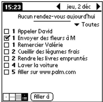 PALM m100 - Pour afficher la vue de l'agenda : - 3
