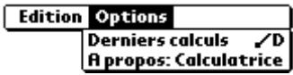 PALM m100 - Menu options - 1