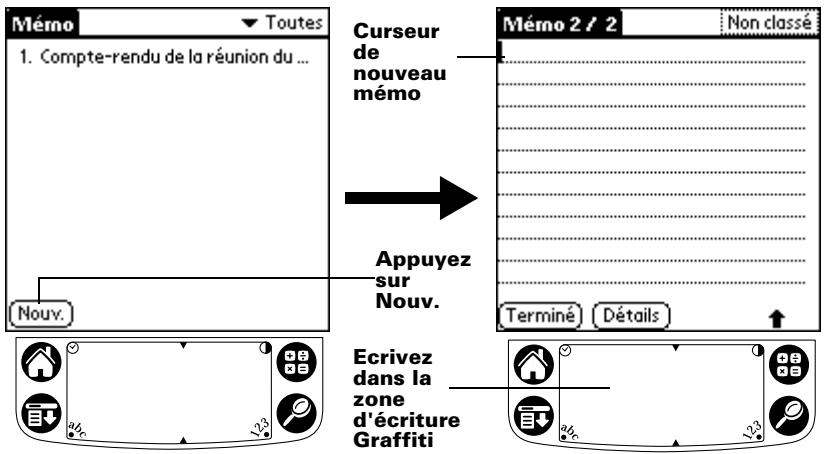PALM m100 - Pour ouvrir le bloc-notes : - 1