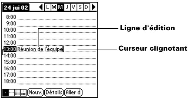 PALM m100 - Modification d'un enregistrement - 1