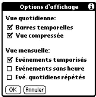 PALM m100 - Options d'affichage - 1