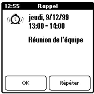 PALM m100 - Pour régler une alarme pour un événement : - 2
