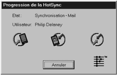 PALM m100 - Pour exécuter une synchronisation hotSync sur un ordinateur windows : - 3