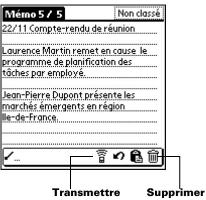 PALM m100 - Commandes de menus graffiti - 4