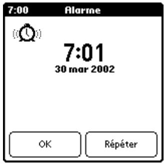 PALM m100 - Pour régler une alarme : - 2