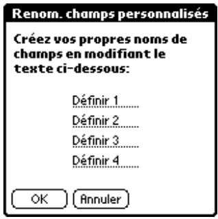 PALM m100 - Renommer champs personnalisés - 1