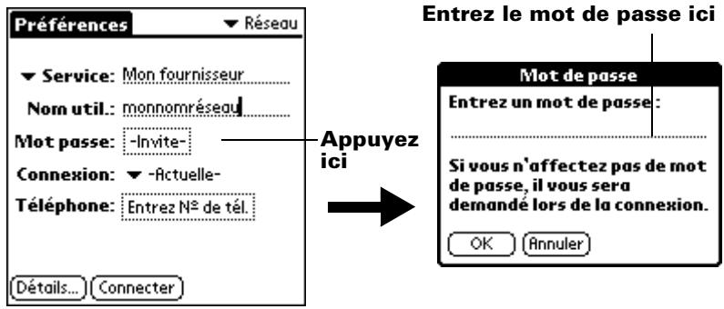 PALM m100 - Pour saisir un mot de passe : - 1