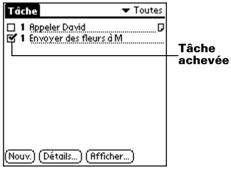 PALM m100 - Pour cocher une tâche : - 1