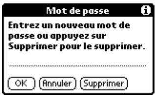 PALM m100 - Pour modifier ou supprimer votre mot de passe - 2