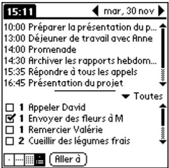 PALM m100 - Pour afficher la vue de l'agenda : - 2