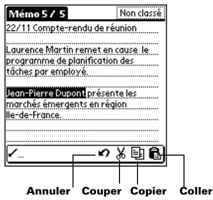 PALM m100 - Commandes de menus graffiti - 3