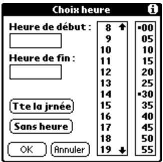 PALM m100 - Pour planifier un événement sans heures : - 1