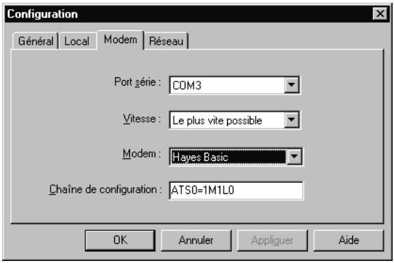 PALM m100 - Pour préparer un ordinateur windows en vue d'une opération hotsync par modem : - 1