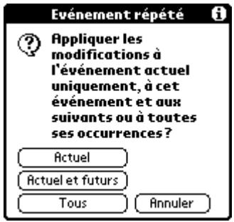 PALM m100 - Pour supprimer un événement récurrent : - 1