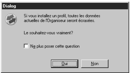 PALM m100 - Pour utiliser un profil lors de la première synchronisation sur un ordinateur windows : - 1