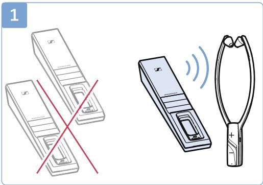 SENNHEISER RS 2000 - Appairer un ou plusieurs récepteurs stéthoscopiques avec l'émetteur - 1
