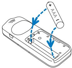 PHILIPS LFHO652 - Insertion de la pile - 1