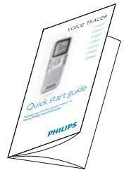 VOICE TXRACES QUICK START GUIDE PHILIPS