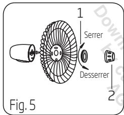 BEKO EFS8000W - Montage de l'hélice et de la grille du ventilateur - 1