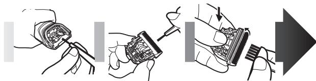 PANASONIC ER1611 - Nettoyage de la lame - 1