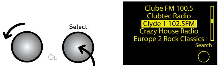 DARTY PURERADIOEVOKE PLAYCOTTON WH - Utilisation du défilement rapide pour naviguer rapidement dans une liste de contenus - 3