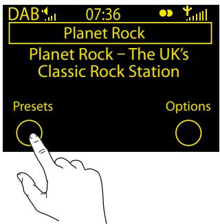 DARTY PURERADIOEVOKE PLAYCOTTON WH - Pour mémoriser en préselection une station DAB - 1