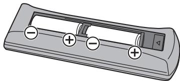 PANASONIC TX-100FP1E - Insérez les piles de taille R6 à partir du côté (-), puis refermez le couvercle du logement des piles. - 1