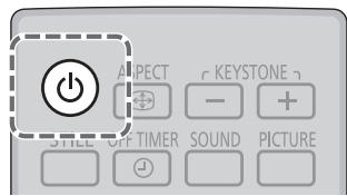 PANASONIC TX-100FP1E - Appuyez sur le bouton de mise sous/hors tension de la télécommande ou du projecteur et placez-le sur OFF. - 1