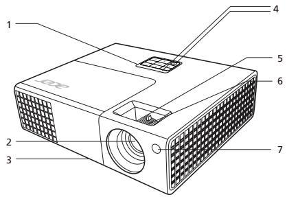 ACER P1341 - Vue Externe du Projecteur - 1