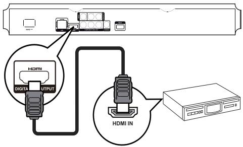 PHILIPS BDP5180 - Connexion à un ampli-tuner AV compatible HDMI - 1