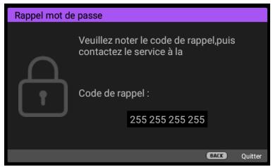 BENQ RY980HEU - Procédure de rappel de mot de passe - 1