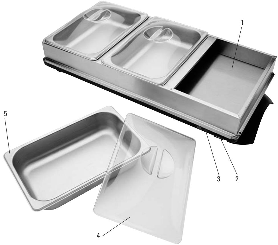 WHITE & BROWN CP463 BUFFET 3 BAC - Description de l'appareil - 1