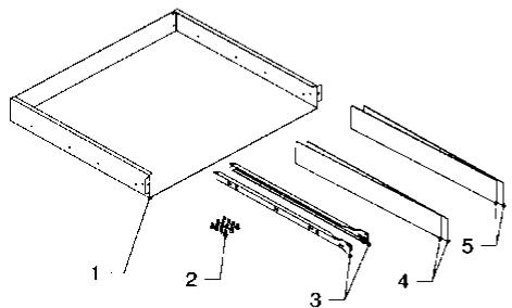 AEG PE8038A - Composants pour l'installation du TIROIR (en OPTION) - 1