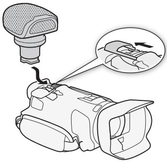 CANON LEGRIA HF G26 - Utilisation du microphone surround SM-V1 ou du microphone stéréo directionnel DM-100 - 1