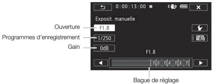 CANON LEGRIA HF G26 - Utilisation du programme d'enregistrement d'exposition manuelle Programmes d'enregistrement - 1