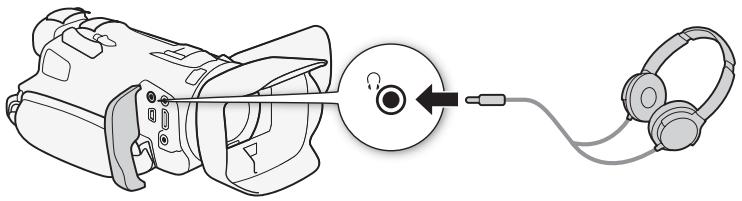 CANON LEGRIA HF G26 - Utilisation d'un casque d'écoute - 1