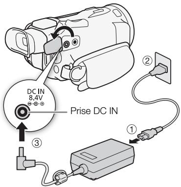 CANON LEGRIA HF G26 - Charge de la batterie d'alimentation - 1