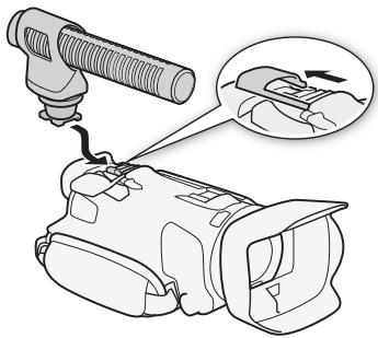 CANON LEGRIA HF G26 - Utilisation de la mini griffe porte-accessoire avancée - 1