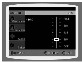 SAMSUNG HT-DS 400 ARG - Configuration de la compression DRC (Compression de la plage dynamique) - 4
