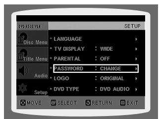 SAMSUNG HT-DS 400 ARG - Configuration du mot de passer - 4